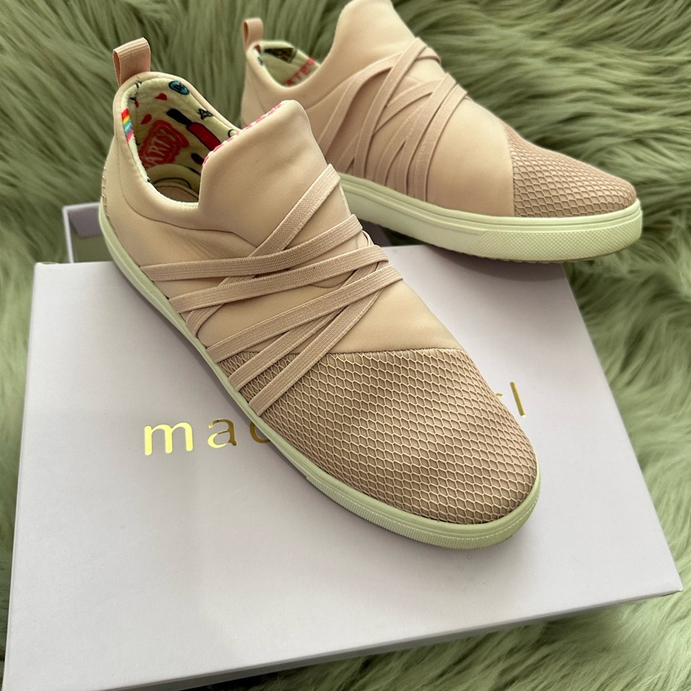 Soft pink slip on sneakers worn once. Like new